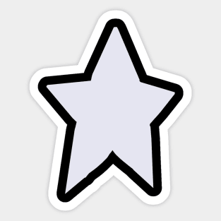 Periwinkle Very Peri Blue Very Pale Tone Star Sticker